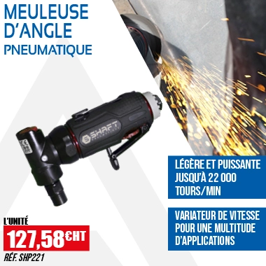 Meuleuse d'angle pneumatique avec variateur de vitesse Ø6mm