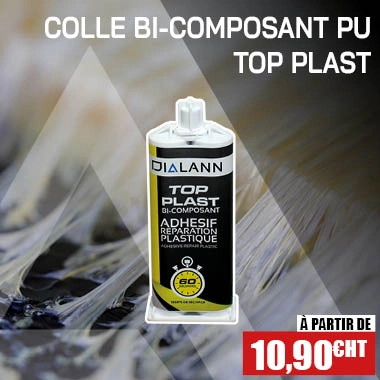 Colle bi-composant polyuréthane 60 sec. TOP PLAST