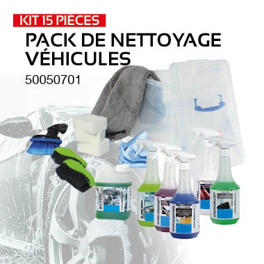Pack de nettoyage véhicules  15 pièces